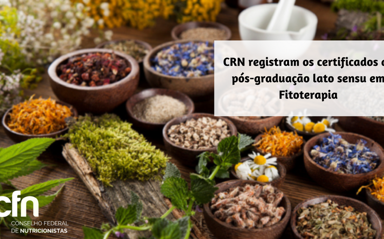 CRN registram certificados de pós-graduação lato sensu em Fitoterapia CRN registram certificados de pós-graduação lato sensu em Fitoterapia