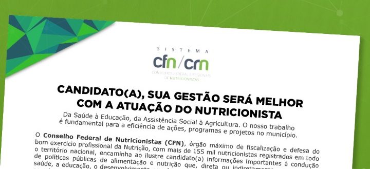 Sistema CFN/CRN envia carta a todos os candidatos nas eleições 2020