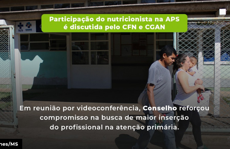 Participação do nutricionista na APS é discutida pelo CFN e CGAN