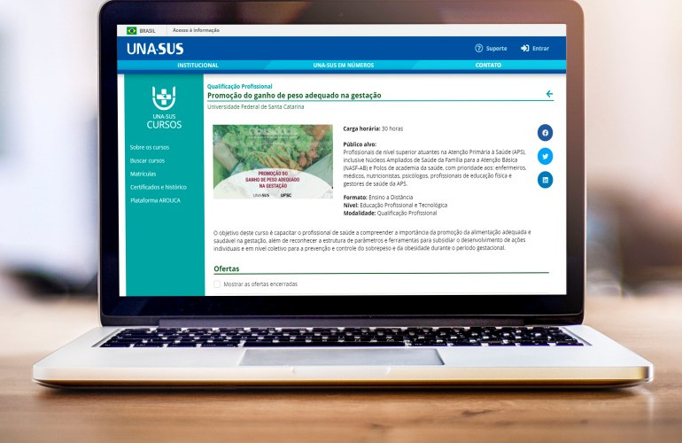 UNASUS: inscrições abertas para curso sobre ganho de peso na gestação UNASUS: inscrições abertas para curso sobre ganho de peso na gestação