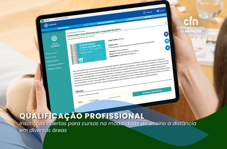Oportunidades de qualificação profissional para nutricionistas e profissionais da saúde Oportunidades de qualificação profissional para nutricionistas e profissionais da saúde