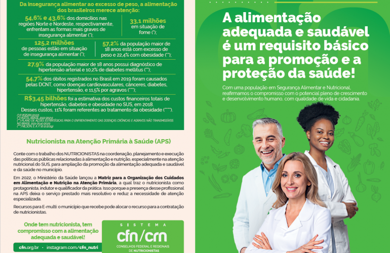 Alimentação adequada e saudável é um requisito básico para a promoção e proteção da saúde